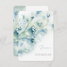 小さな白い花披露宴エンクロージャカード 招待状