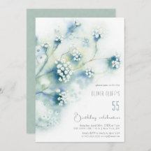 小さな白い花誕生日任意の年齢