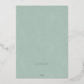 小さな白い花誕生日任意の年齢 箔招待状 (裏面)