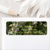 小さな白い花 ラベル (インサイチュ)