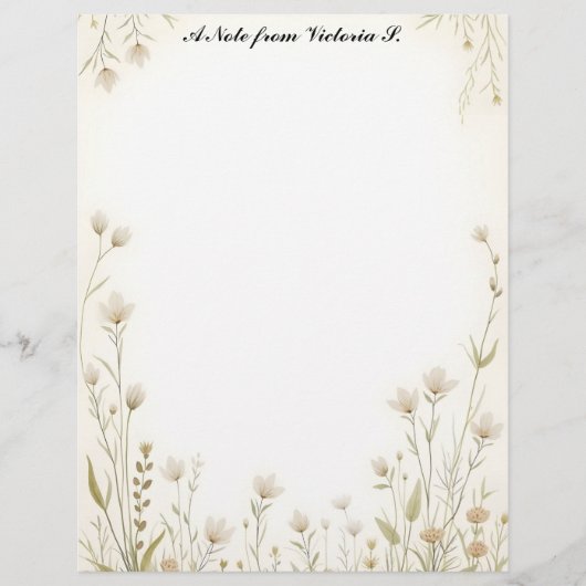 小さな白い野の花国 レターヘッド (正面)