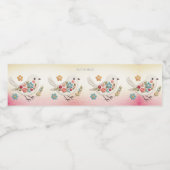 小さな白い鳥フローラ ペットボトルラベル (シングルラベル)