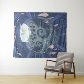 小さな白うさぎの睡眠 タペストリー (インサイチュ(横))