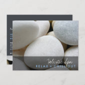 小さな白小石自然写真はがモダンき ポストカード (正面/裏面)