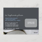 小さな白小石自然写真はがモダンき ポストカード (裏面)