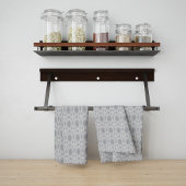 小さな白落ちたいフローラ(パターン) キッチンタオル