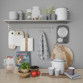 小さな白落ちたいフローラ(パターン) キッチンタオル