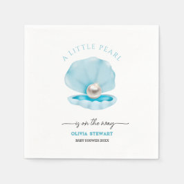 小さな真珠がベイビーシャワーの途中にある スタンダードカクテルナプキン