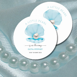 小さな真珠がベイビーシャワーの途中にある ラウンドシール