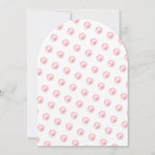 小さな真珠がベビーシャワーの途中にある 招待状 (裏面)