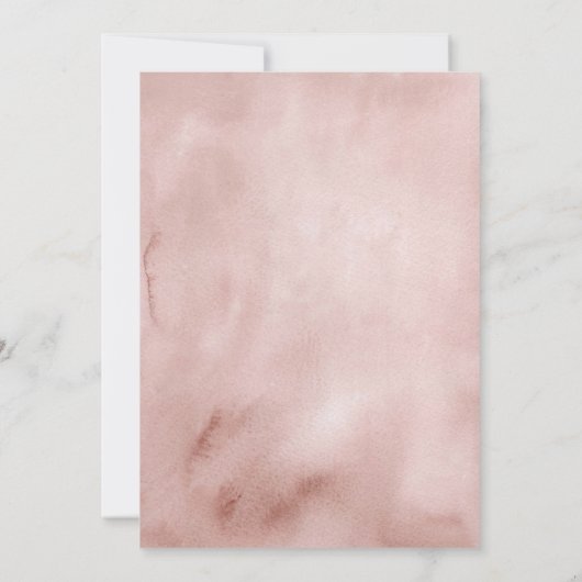 小さな真珠が赤ん坊シャワーの途中にある 招待状 (裏面)