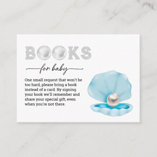 小さな真珠が途中で本のためにベビー エンクロージャーカード (正面)