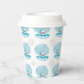 小さな真珠が途中の紙カップ 紙コップ (裏面)