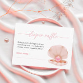 小さな真珠が途中ピンクのおむつラッフル エンクロージャーカード