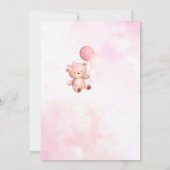 小さな真珠のようなピンクの紋章がベビーshInvitation 招待状 (裏面)