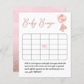 小さな真珠のような赤ちゃんシャワービンゴゲーム (正面/裏面)