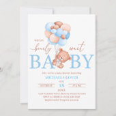 小さな真珠のような赤ちゃんシャワー招待状 招待状 (正面)