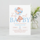 小さな真珠のような赤ちゃんシャワー招待状 招待状 (スタンド正面)