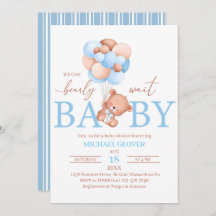 小さな真珠のような赤ちゃんシャワー招待状