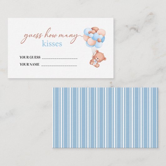 小さな真珠のような赤ん坊シャワー何人のキス エンクロージャーカード (正面/裏面)