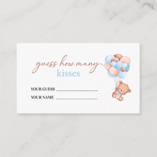 小さな真珠のような赤ん坊シャワー何人のキス エンクロージャーカード (正面)