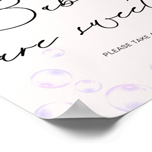 小さな真珠のベビーは甘い赤ちゃんシャワー ポスター (角)