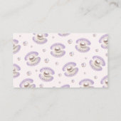 小さな真珠の本ベビー赤ちゃんシャワー エンクロージャーカード (裏面)