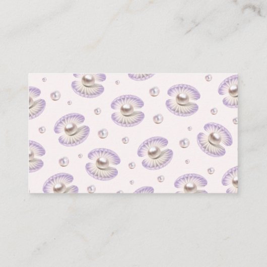 小さな真珠の本ベビー赤ちゃんシャワー エンクロージャーカード (裏面)