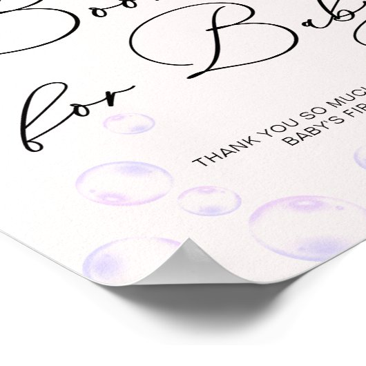 小さな真珠の本ベビー赤ちゃんシャワー ポスター (角)