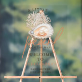 小さな真珠の貝殻の赤ちゃんシャワー歓迎サイン アクリルサイン (ニュートラル)