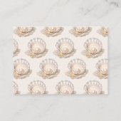 小さな真珠の赤ちゃんシャワーおむつラッフルエンクロージャー エンクロージャーカード (裏面)