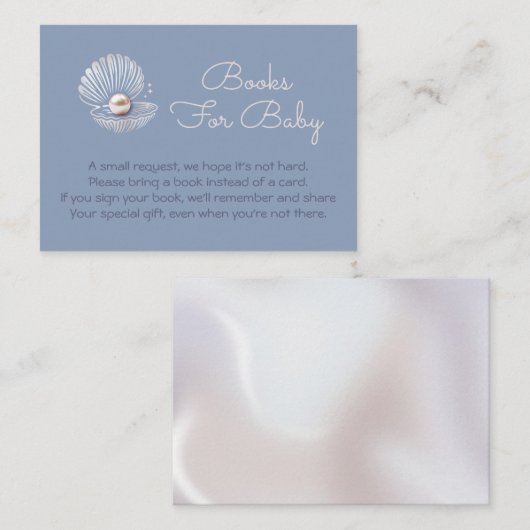 小さな真珠の赤ちゃんシャワー エンクロージャーカード (正面/裏面)