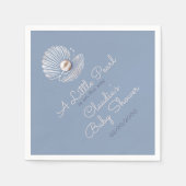 小さな真珠の赤ちゃんシャワー スタンダードカクテルナプキン (正面)