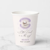 小さな真珠の赤ちゃんシャワー 紙コップ (裏面)