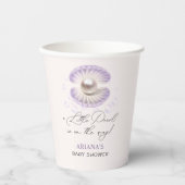 小さな真珠の赤ちゃんシャワー 紙コップ (正面)