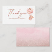 小さな真珠の赤ん感謝してい坊のシャワーあなたが囲い エンクロージャーカード (正面/裏面)