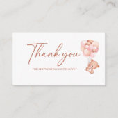 小さな真珠の赤ん感謝してい坊のシャワーあなたが囲い エンクロージャーカード (正面)