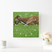 小さな眠り スクエア壁時計 (ホーム)