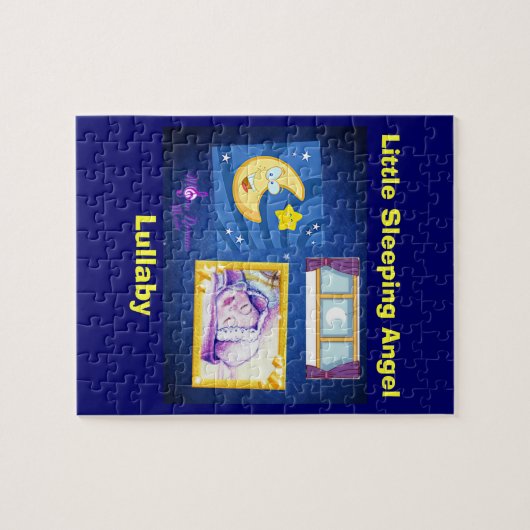 小さな眠る天使の写真パズルとギフトボックス ジグソーパズル (横)