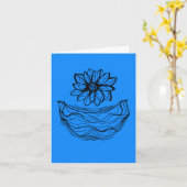 小さな瞑想スケッチと詩のカード カード (黄色い花)