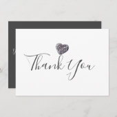 小さな石のハート発見ありがとう サンキューカード (正面/裏面)