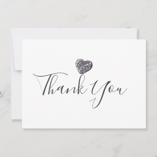 小さな石のハート発見ありがとう サンキューカード (正面)