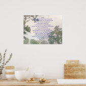 小さな祈りの言葉プリント ポスター (キッチン)