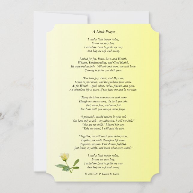 「小さな祈りの言葉」マットバラ (正面)