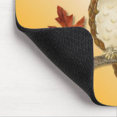 小さな秋のフクロウ マウスパッド (コーナー)