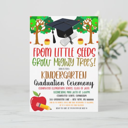 小さな種から巨大な木が生える卒業 招待状 (スタンド正面)