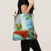 小さな竜が眠る トートバッグ (クローズアップ)