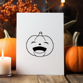 小さな笑いハロウィーンカボチャ1x1 ラバースタンプ