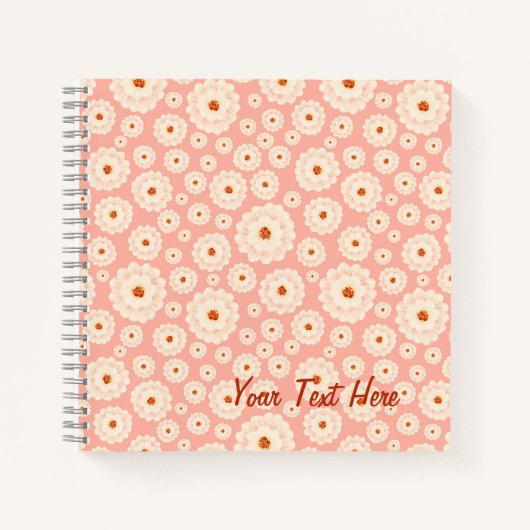 小さな粉末ピンクの花 ノートブック (正面)