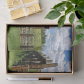 小さな納屋を部分的に囲むピケットフェンス 薄葉紙 (ギフト)